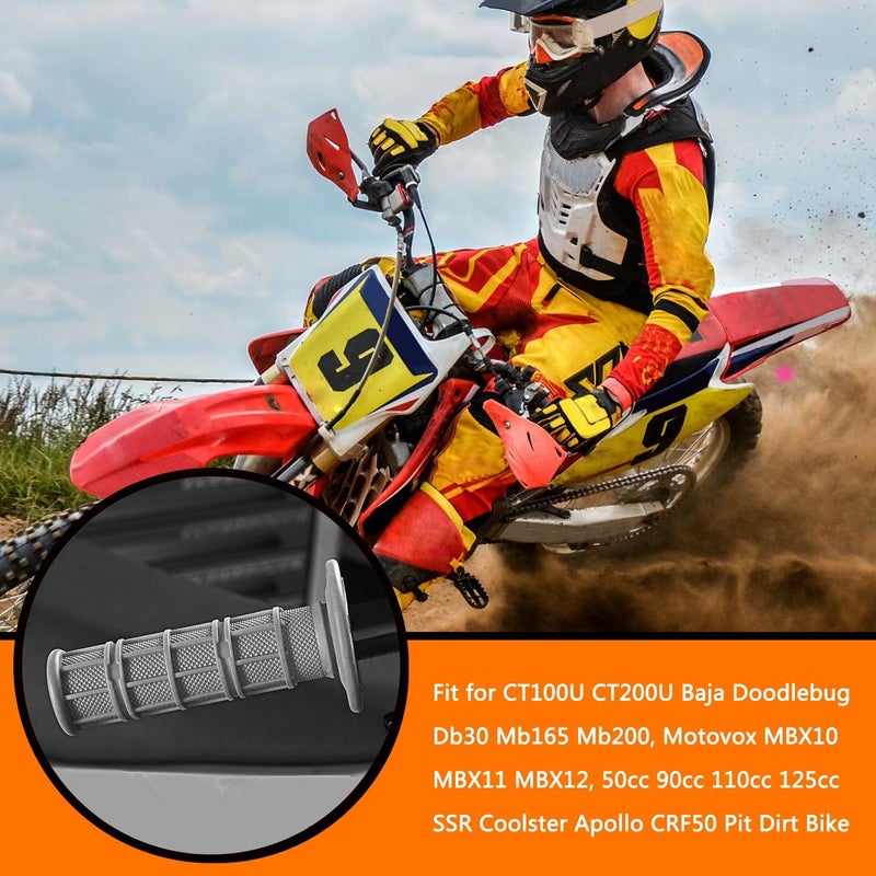 HOLATO 7/8" Handlebar Grips for 50cc-125cc CRF70 CRF80 TRX450 TTR90 TTR110 TTR125 PW80 RM80 DR650 KLX250 KLX300 KX65 SSR125 Pit Dirt Bike ATV Quad Motocross Motorcycles CT100U CT200U Mini Bike - Image 2